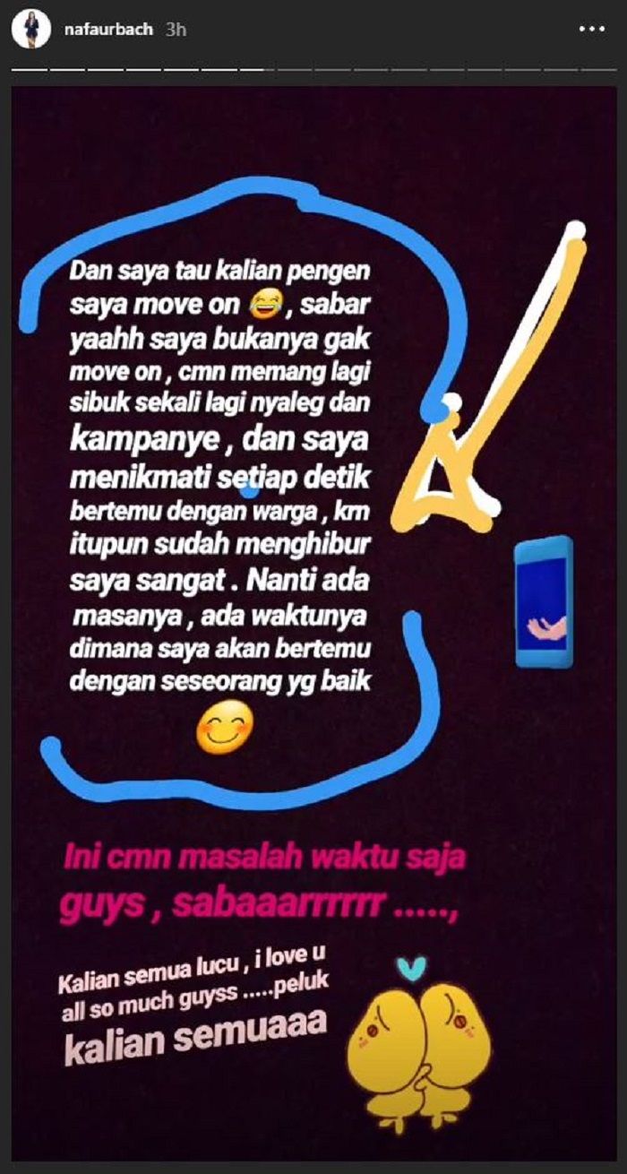 Nafa Urbach jelaskan soal kondisinya saat ini.