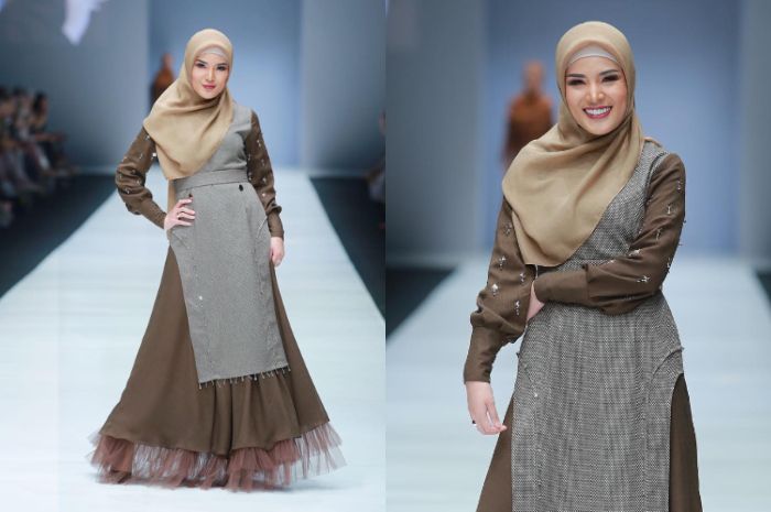 Nindy Parasady Harsono menjadi muse untuk koleksi Zashi di Jakarta Fashion Week 2019
