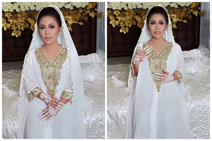 Penampilan Evi Masamba saat acara pengajian pra nikah