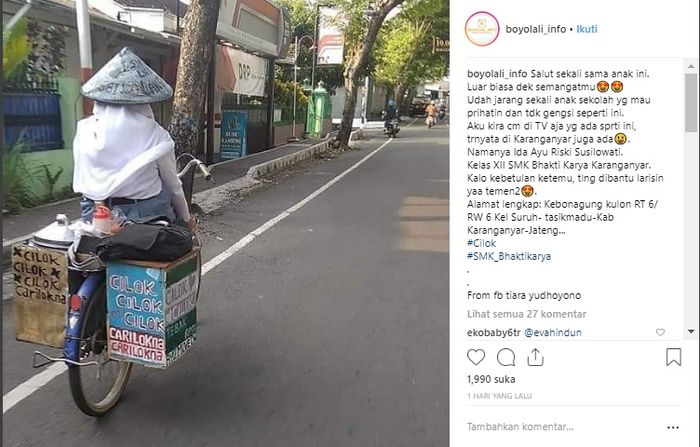 Kisah Ida Ayu, Siswi SMK Asal Karanganyar yang Berjualan Cilok Demi Hidupi Sang Adik