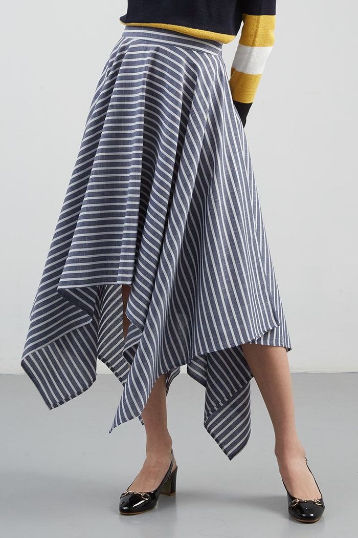 Dusk A Line Retro Skirt Blue
