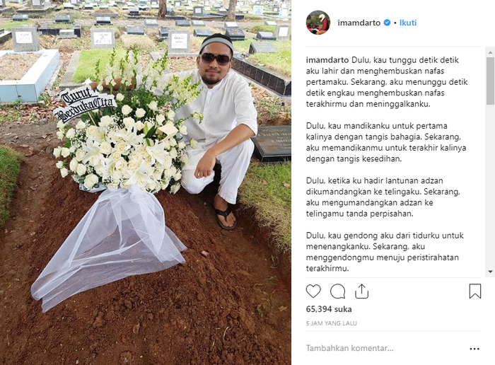 Ungkapan hati Imam Darto untuk sang ibu