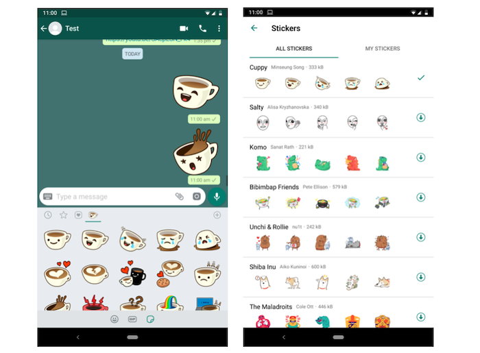 Ilustrasi stiker WhatsApp