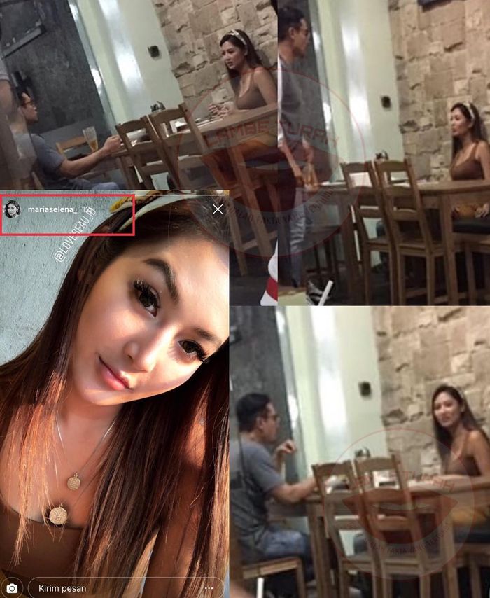 Maria Selena makan bareng seorang pria.