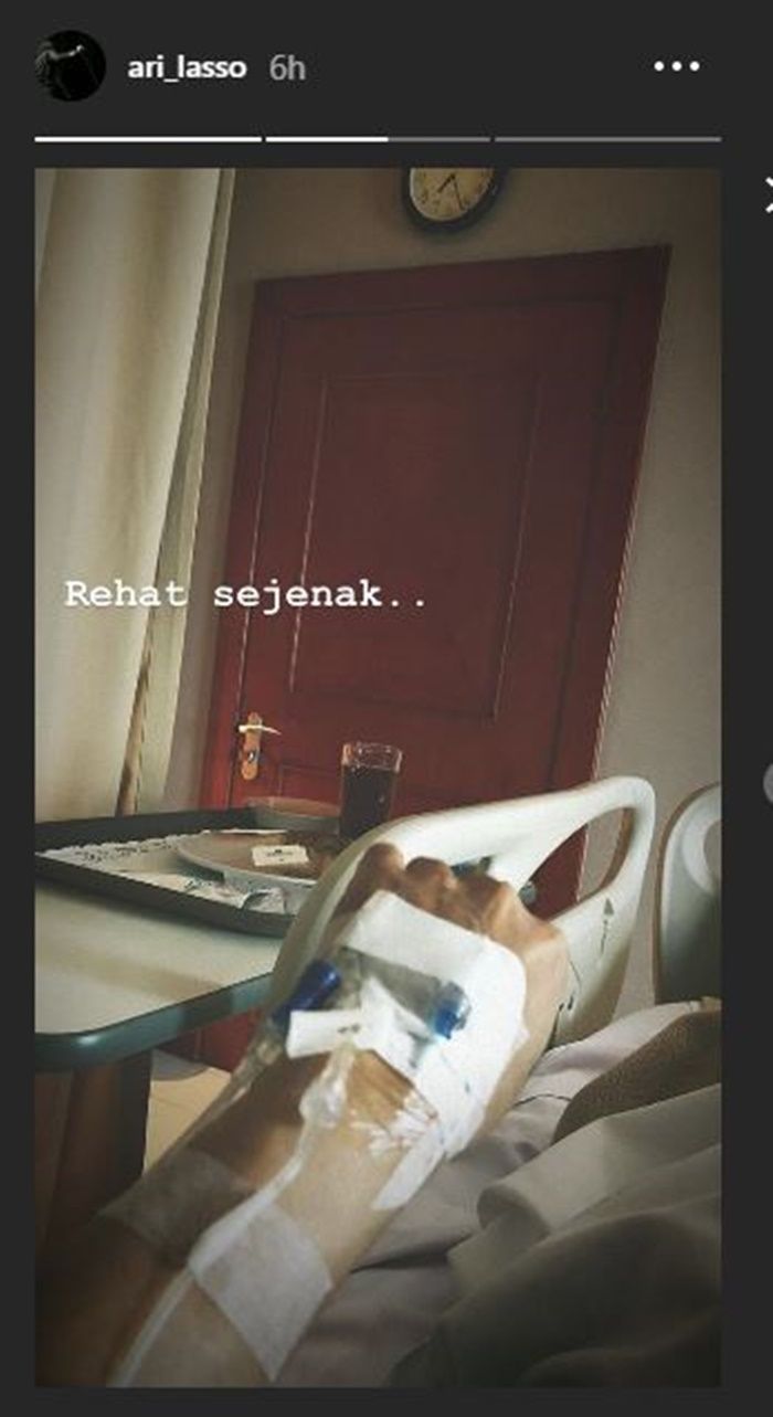 Unggahan Ari Lasso dalam Instagram Story miliknya