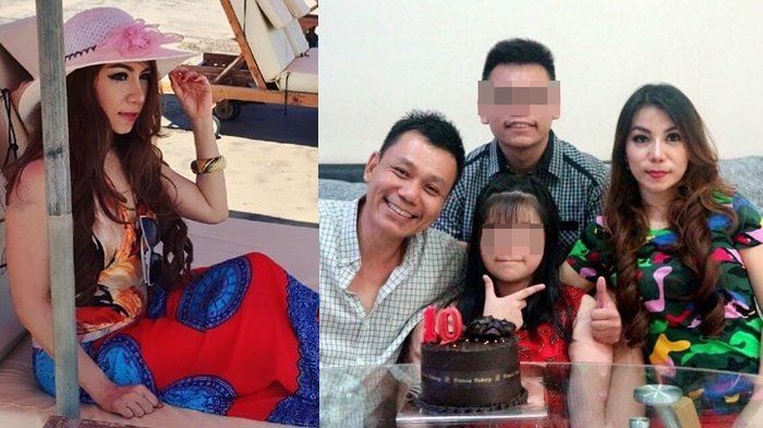 Foto satu keluarga Yentin Margaretha, istri Fransiskus Xaverius Ong yang ditemukan tewas dengan luk