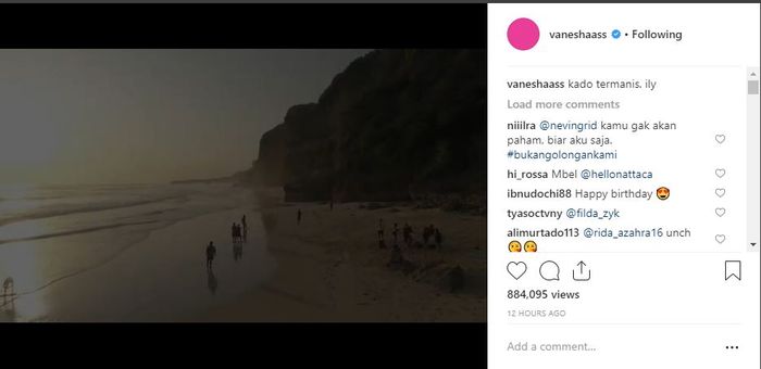 Unggahan Vanesha Prescilla.