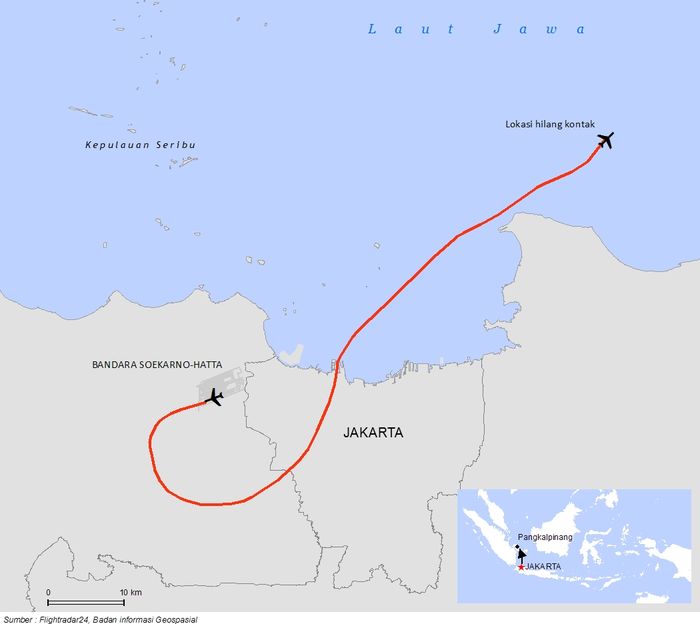 Pesawat Lion Air JT 610 jatuh