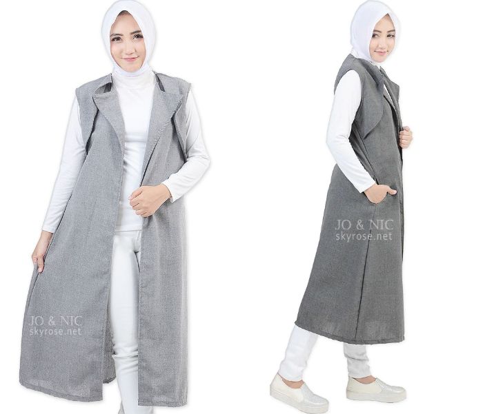 Jo & Nic - Nayla Tunic Vest Maxi - Grey