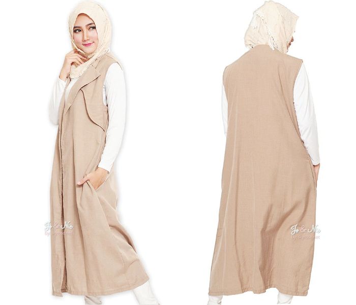 Jo & Nic Nayla Tunic Vest Maxi - Beige