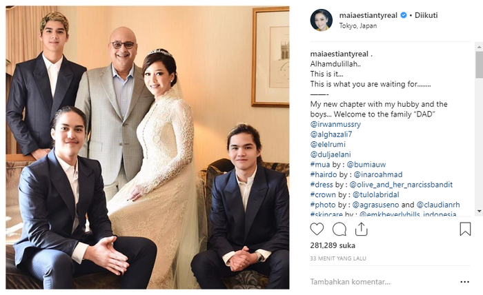 Maia Estianty bagikan potret pernikahannya dengan Irwan Mussry