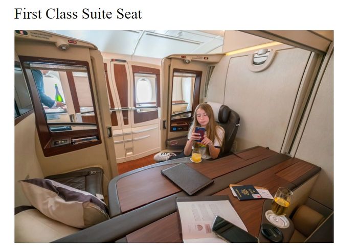 Kompartemen First Class Suites di Singapore Airlines