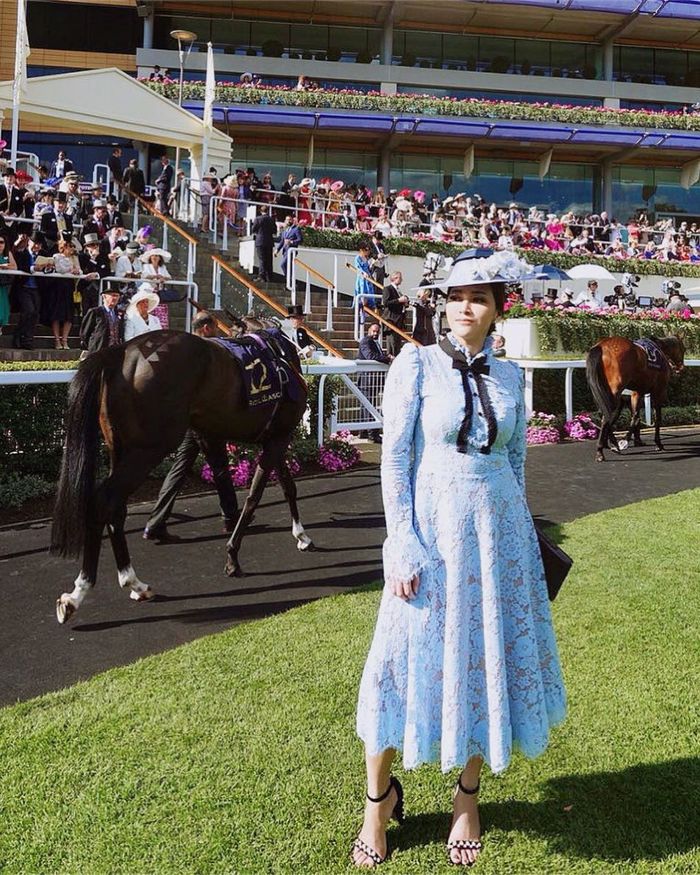 Maia Estainty saat hadiri acara Royal Ascot di Inggris