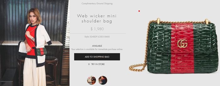 Jessica Iskandar (instagram @inijedar, https://www.gucci.com/)