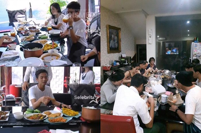 Ruang makan di rumah mewah Iis Dahlia