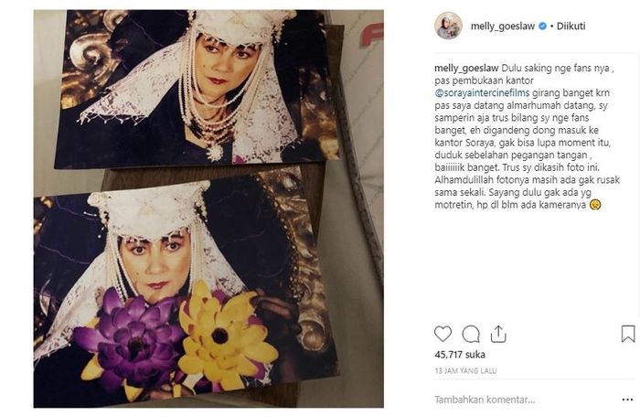 unggahan Melly Goeslaw soal Suzanna