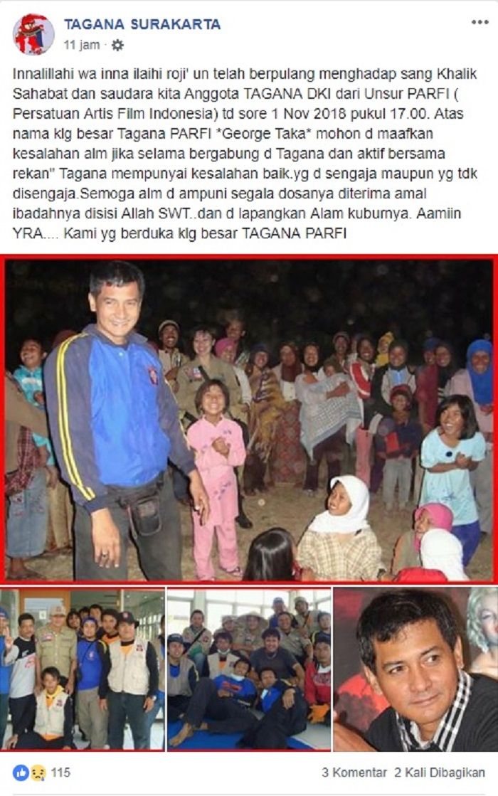 George Taka meninggal dunia