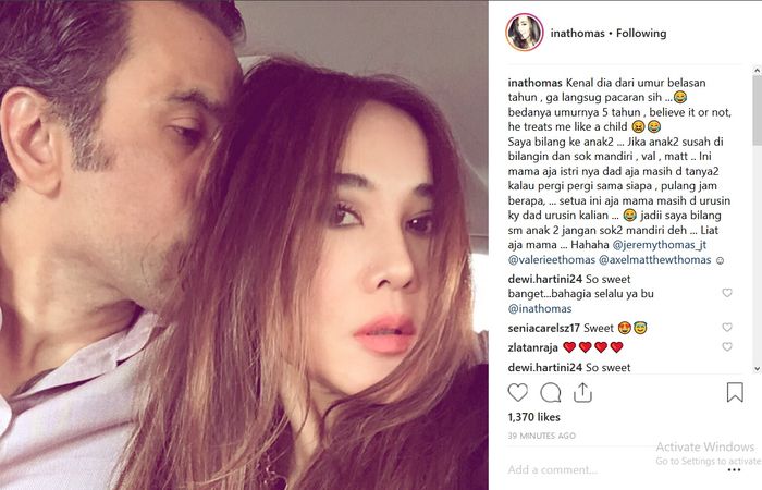 Ina Thomas beberkan sifat sang suami selama menikah.