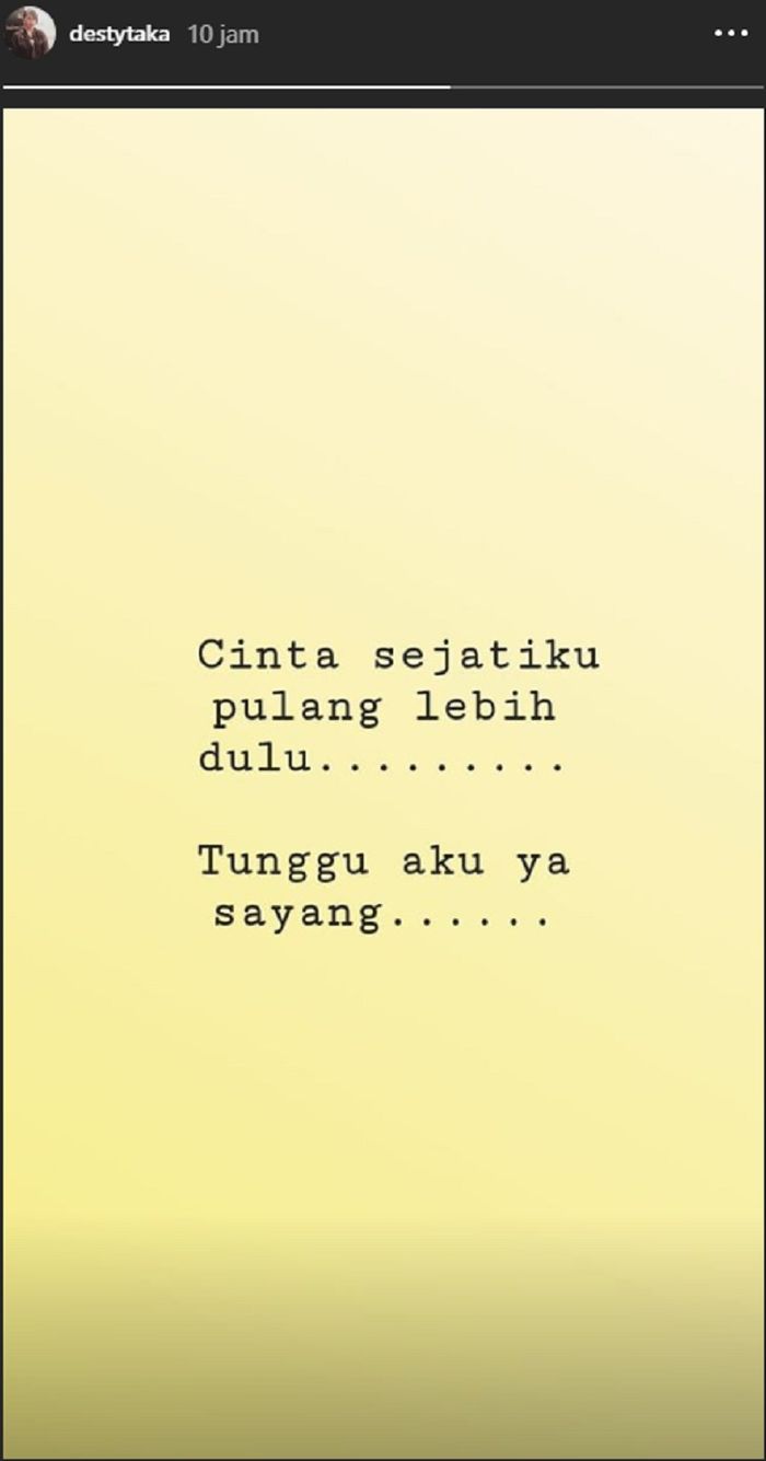 Meninggal di Hari Ulang Tahun, Istri George Taka: Tunggu Aku Ya Sayang