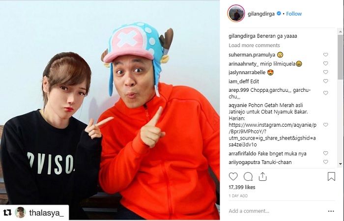 Thalasya dan Gilang Dirga (Instagram @gilangdirga)


