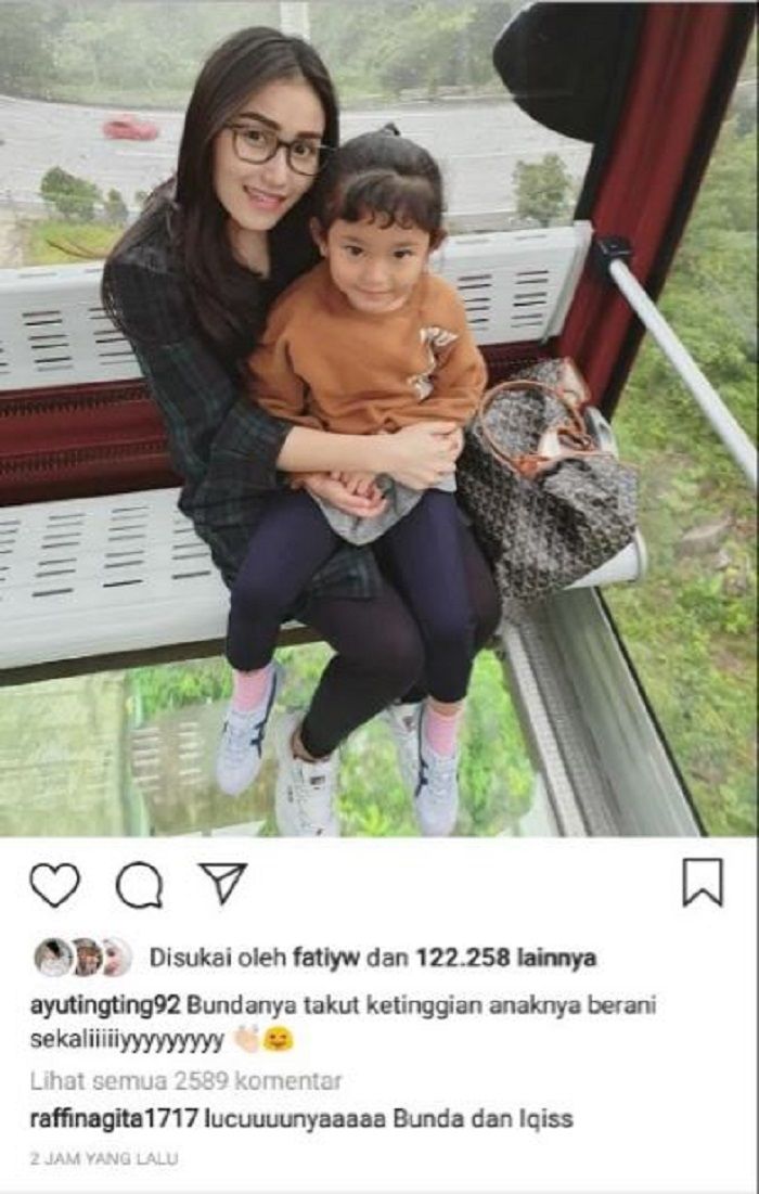 Komentar Raffi Ahmad pada akun Instagram Ayu Ting Ting 