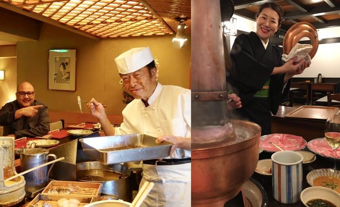 Irwan Mussry saat bertandang ke Jepang dan bertemu chef langganannya