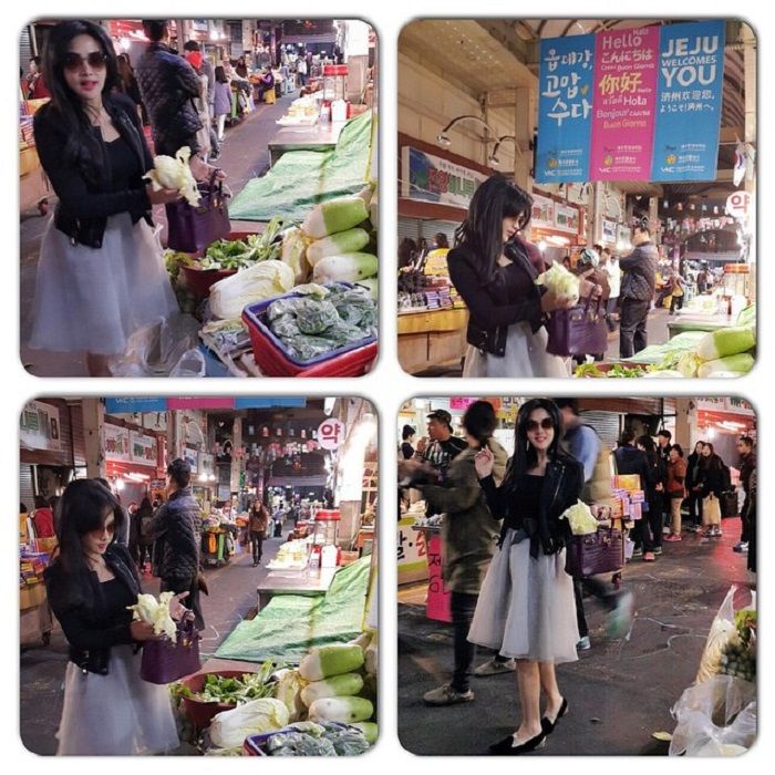 Syahrini belanja di pasar