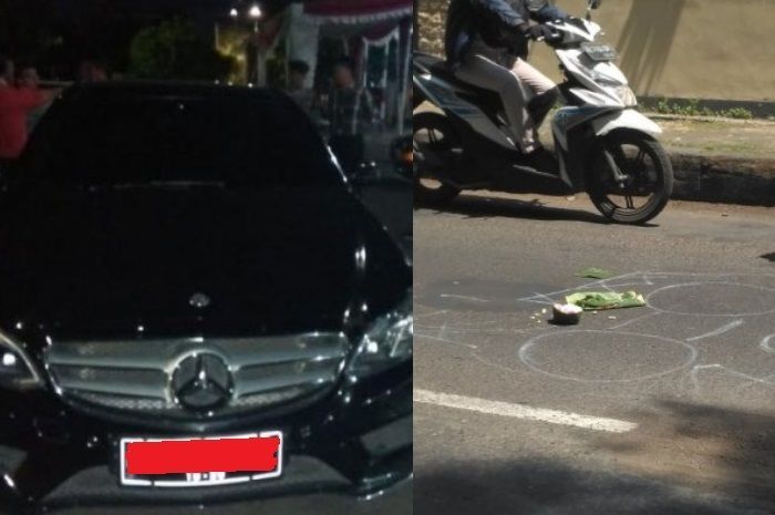 Mobil Mercy dan lokasi kejadian penabrakan