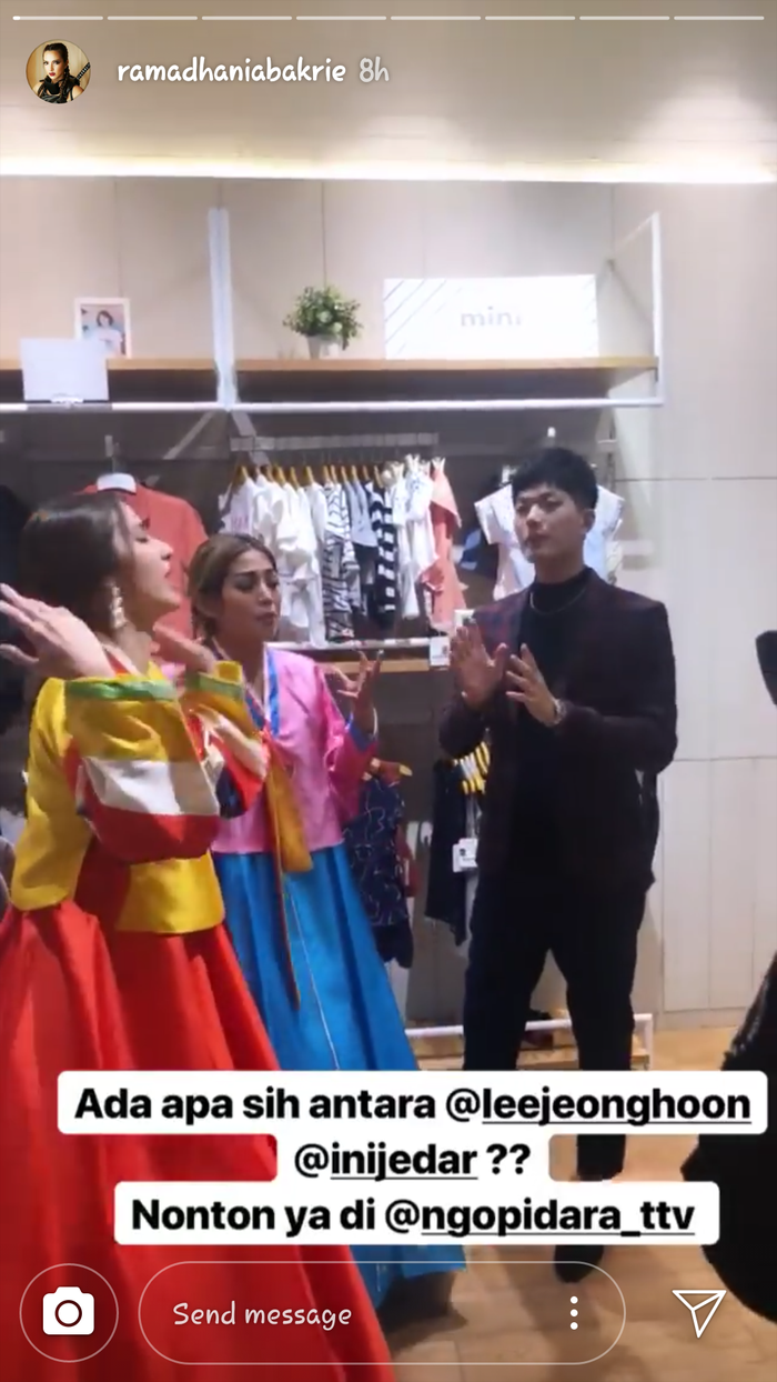 Suasana shooting Nia Ramadhani, Jessica Iskandar bersama Lee Jeong Hoon