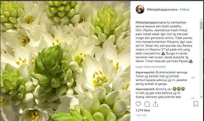 Kekecewaan Fifi Lety terhadap <a href='https://pontianak.tribunnews.com/tag/film-a-man-called-ahok' title='Film A Man Called Ahok'>Film A Man Called Ahok</a>