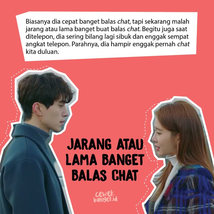 Jarang atau lama banget balas chat