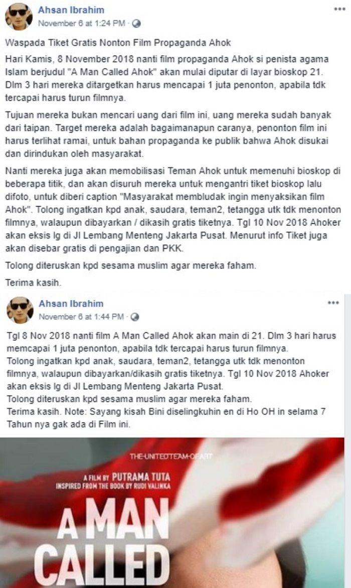 Gosip miring film A Man Called Ahok