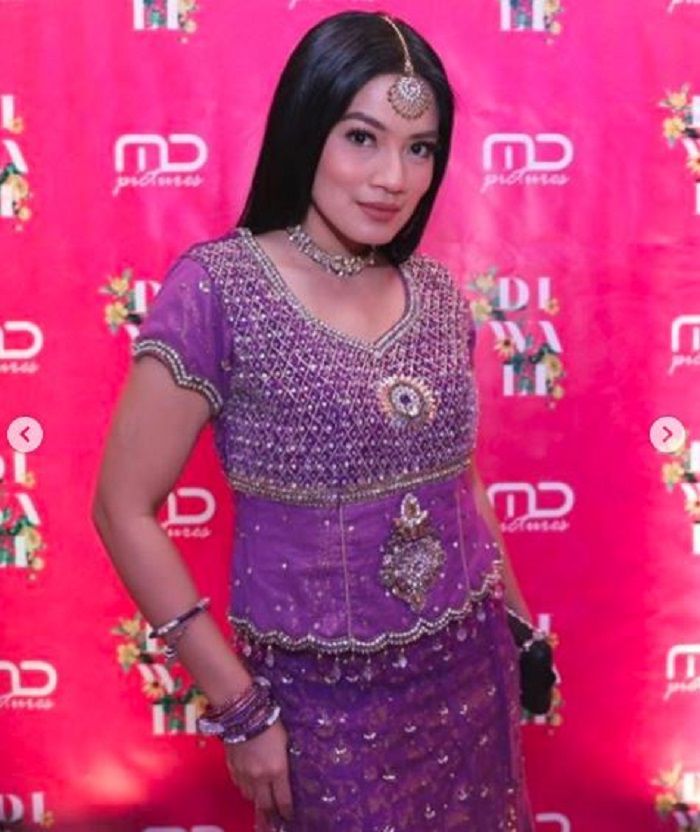 Titi Kamal dalam perayaan Diwali yang digelar oleh MD Pictures.