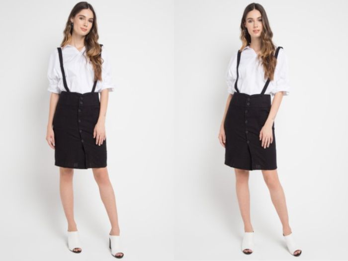 Rekomendasi rok mini terjangkau ala Maudy Ayunda - Westlyn Midi Skirt dari Logo Jeans