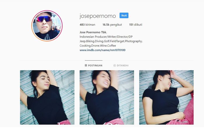 Jose pamerkan foto Angel Karamoy di ranjang