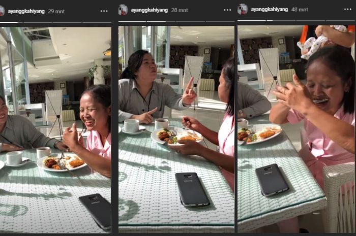 Kahiyang Ayu dan pengasuh Sedah Mirah
