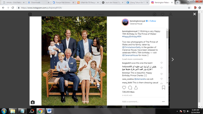 Foto perayaan ultah Pangeran Charles
