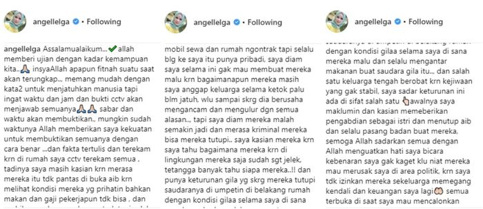 Curhatan Angel Lelga tentang keluarga Vciky Prasetyo yang sakit jiwa