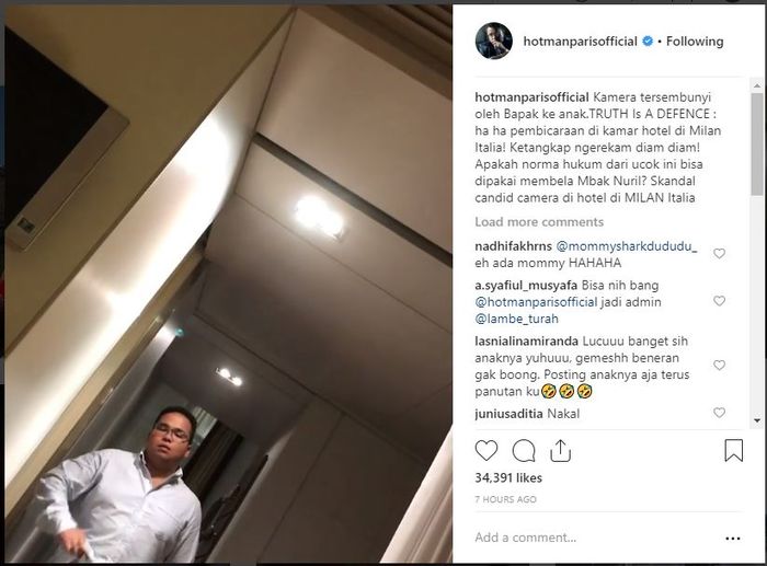 Hotman Paris kepergok sedang merekam percakapannya dengan sang anak.