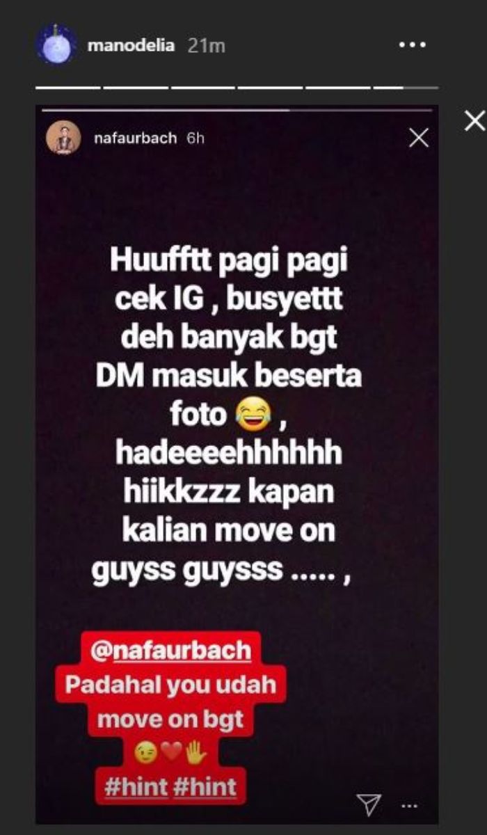 Manohara tanggapi postingan fitur Story laman Instagram Nafa Urbach