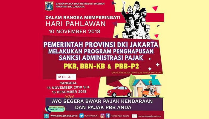 Program gratisan denda pajak kendaran bermotor dari Pemda DKi Jakarta