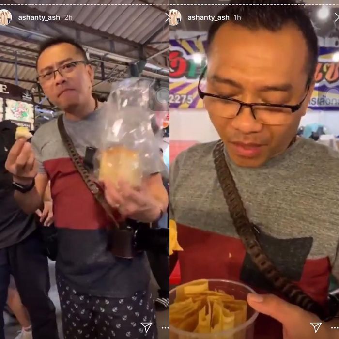 Anang Hermansyah tak berhenti ngemil di Thailand