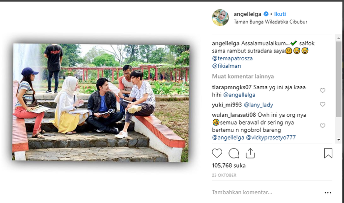 Kebersamaan Angel Lelga dengan Fiki Alman