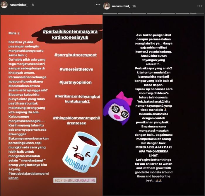 Nana Mirdad sindir drama rumah tangga Vicky Prasetyo dan Angel Lelga