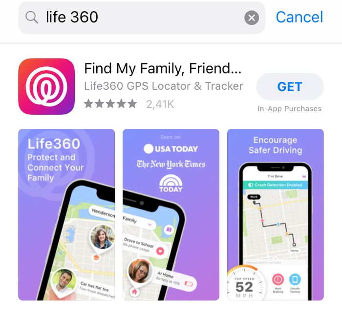 Aplikasi Life 360.
