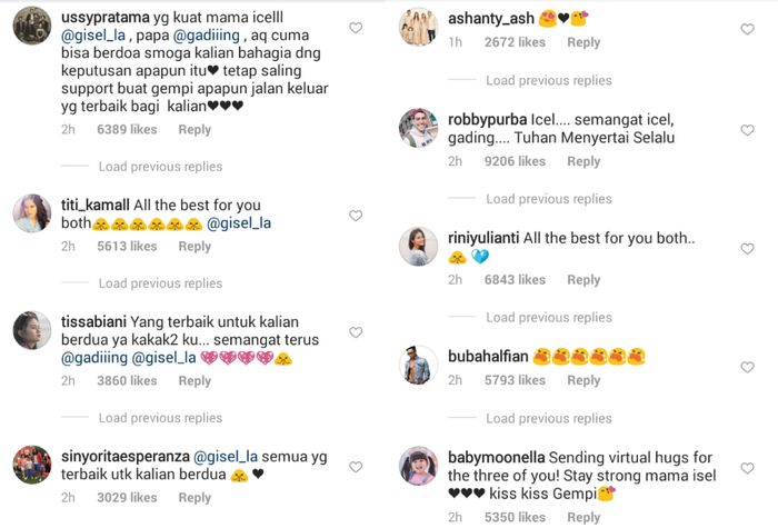 Gisella Anastasia Gugat Cerai Gading Marten, Berikut 10 Artis yang Beri Semangat untuk Keduanya