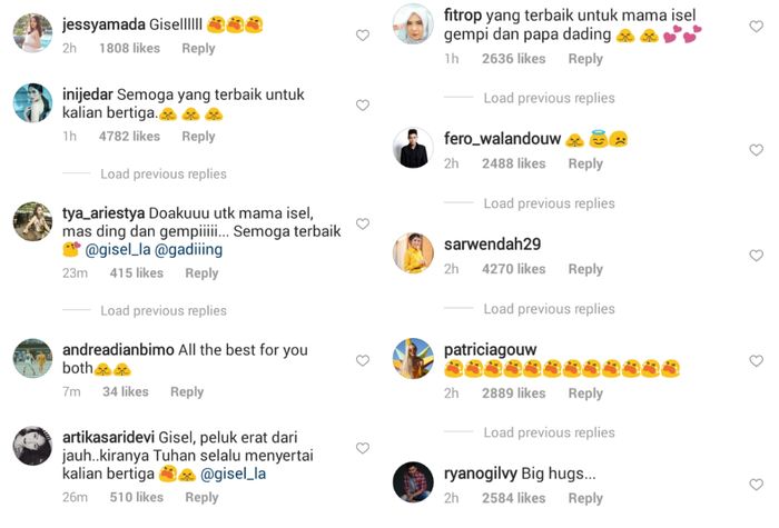 Gisella Anastasia Gugat Cerai Gading Marten, Berikut 10 Artis yang Beri Semangat untuk Keduanya
