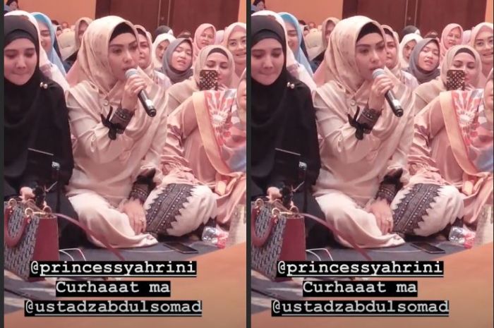 Momen Syahrini curhat ke Ustaz Somad