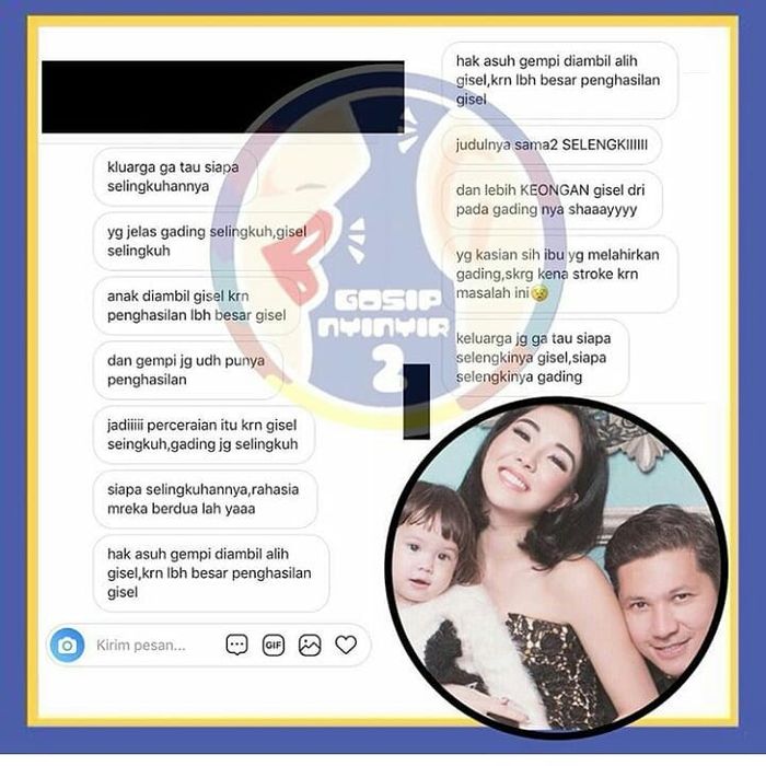 Alasan Gisel gugat cerai Gading Marten