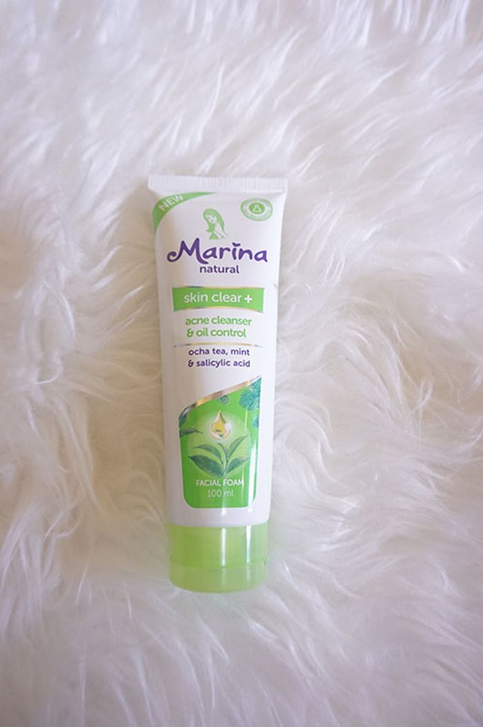 marina facial foam green tea